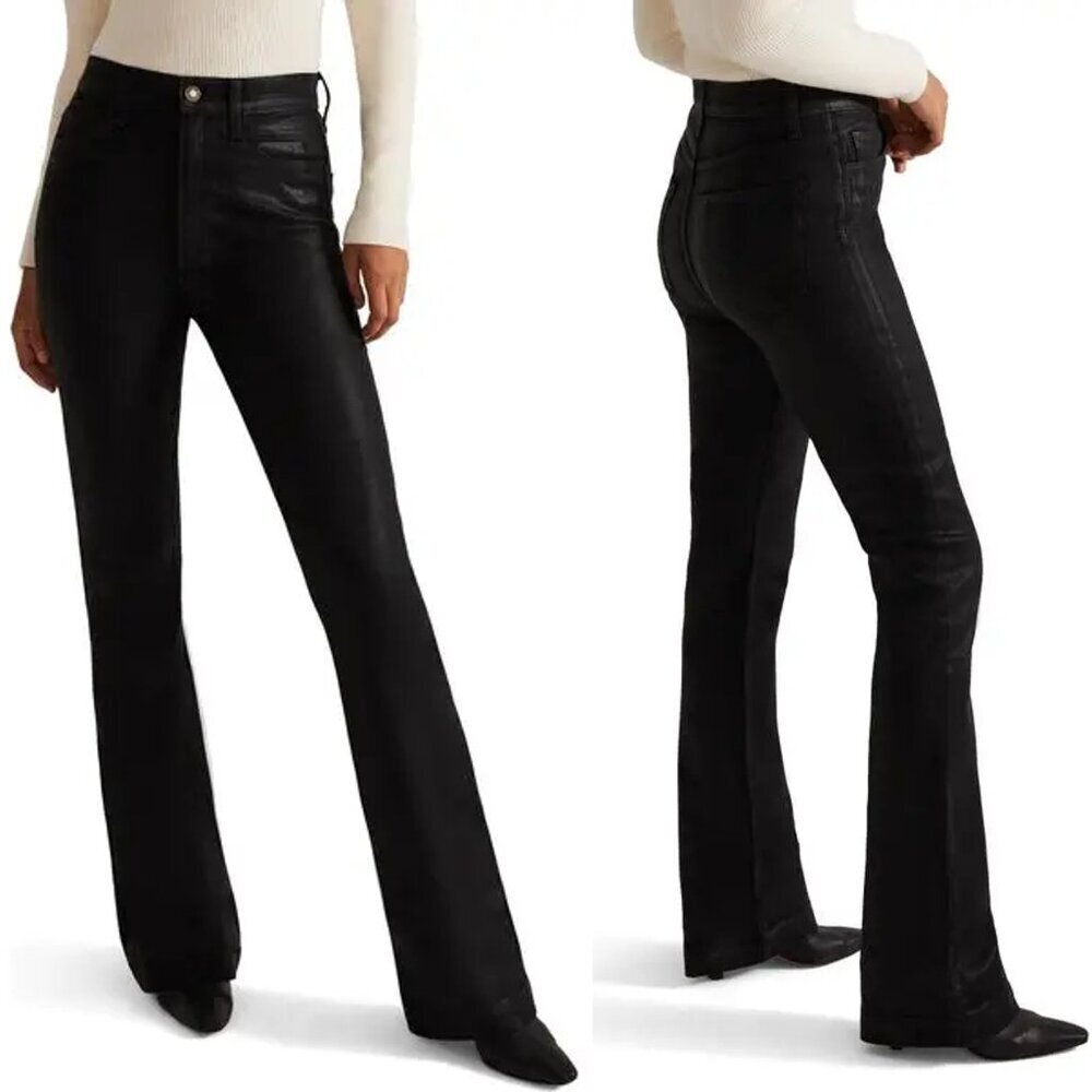 NWT New $228 Favorite Daughter The Valentina Boot Jeans In Obsidian Size 34